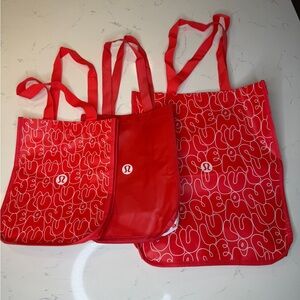 lululemon athletica Vibrant Red Tote Set